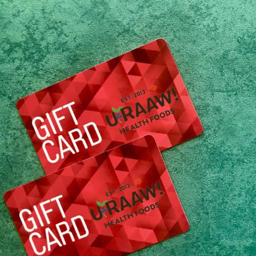 Gift Cards for Special Ocassions - U-RAAW! Health Foods