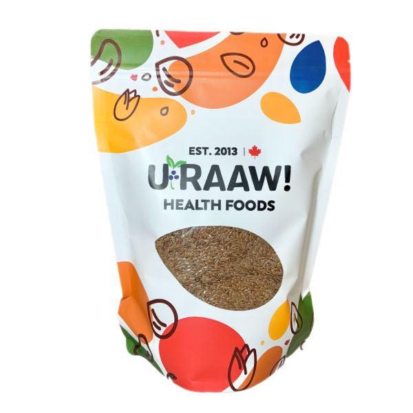 Organic Brown Flax seeds - U-RAAW! Health Foods