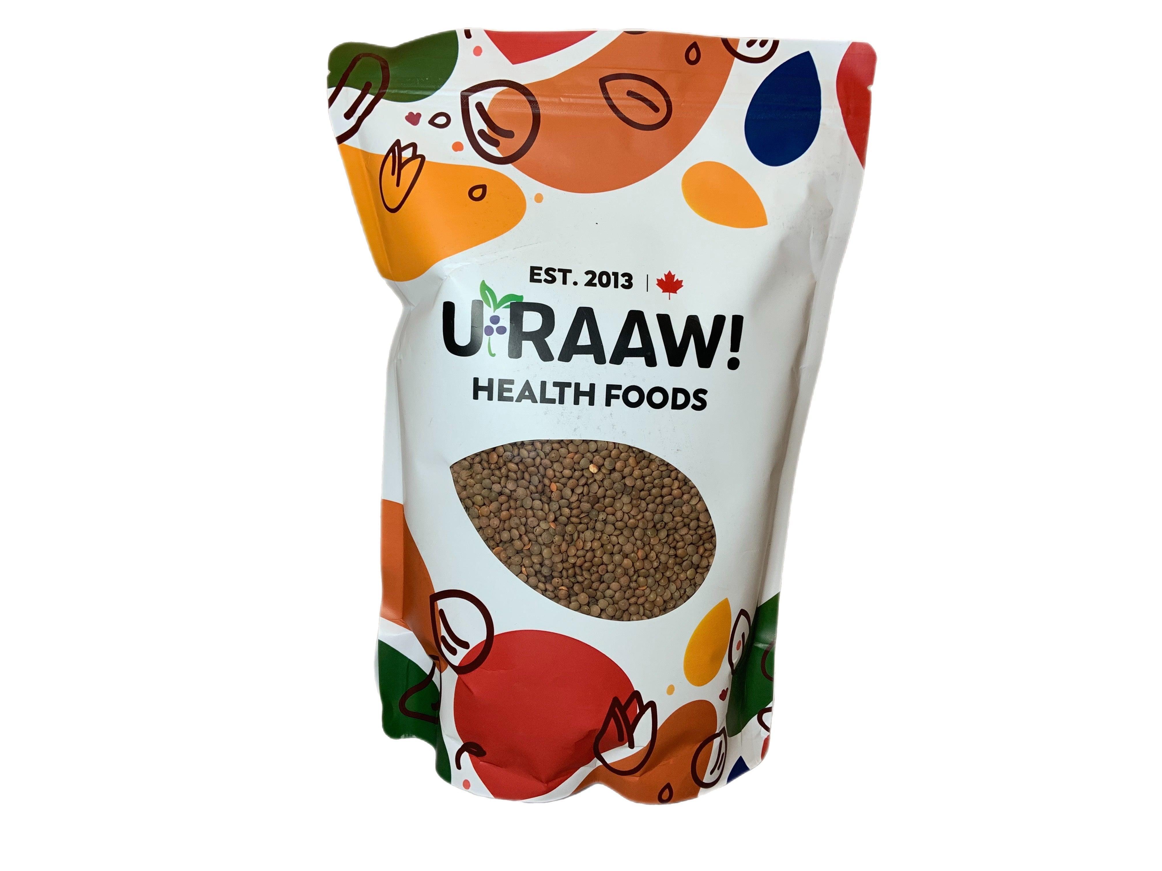 Organic Brown Lentils - U-RAAW! Health Foods