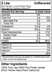 Organic Pea Protein (Unflavoured) - U-RAAW! Health Foods