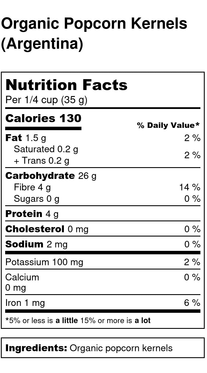 Organic Popcorn Kernels - U-RAAW! Health Foods